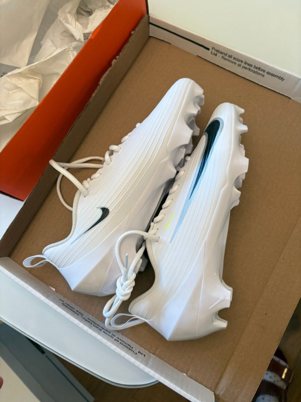 Nike Vapor Speed 3 Football Cleats White Men's 9.5 FB3303-104
